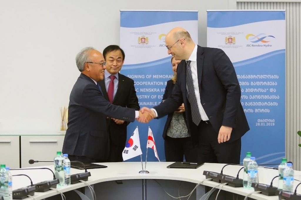 „ნენსკრა ჰიდროსა“ და საქართველოს ეკონომიკის სამინისტროს შორის მემორანდუმი გაფორმდა ​