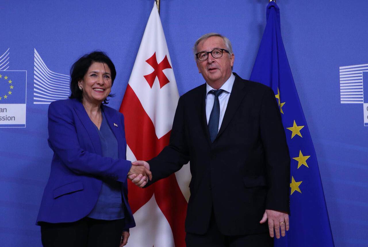 სალომე ზურაბიშვილისა და ევროკომისიის პრეზიდენტის შეხვედრა ბრიუსელში