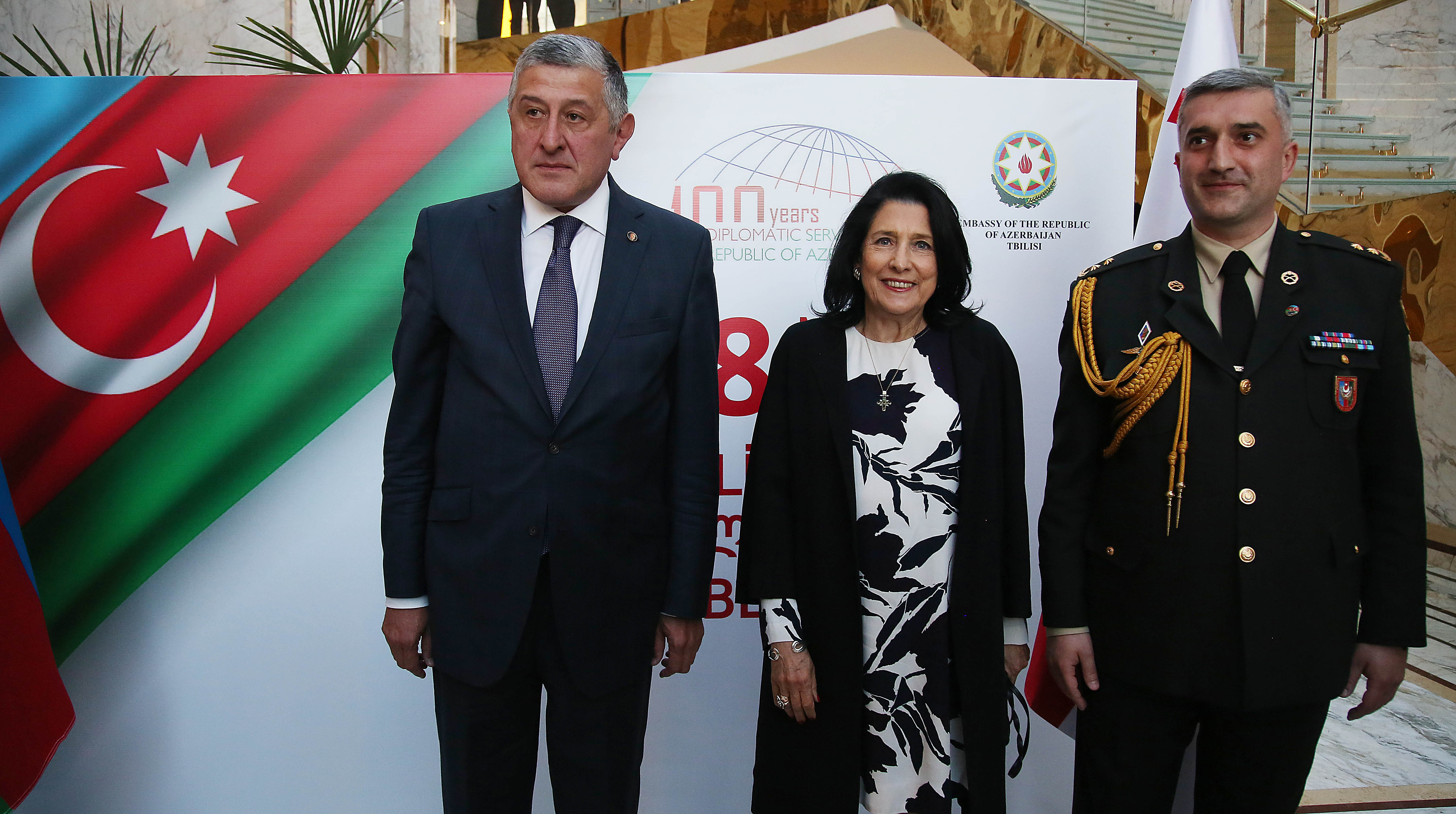 საქართველოს ​პრეზიდენტი აზერბაიჯანის რესპუბლიკის დღისადმი მიძღვნილ მიღებას დაესწრო