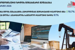 2026 წლის მარტში საქართველოს ეკონომიკა 10.7 პროცენტით გაიზარდა